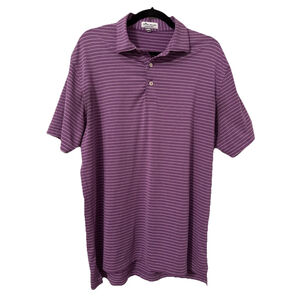 Peter Miller Summer Comfort Men’s Polo Medium Purple Stripe